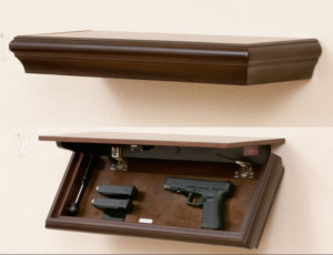 storage shelf with gun compartment